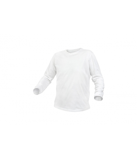 Koszulka dł.rękaw bawełniana, biały, XL