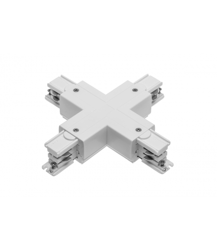 Łącznik X do szynoprzewodu 3-fazowego X-RAIL, 166x166mm, biały