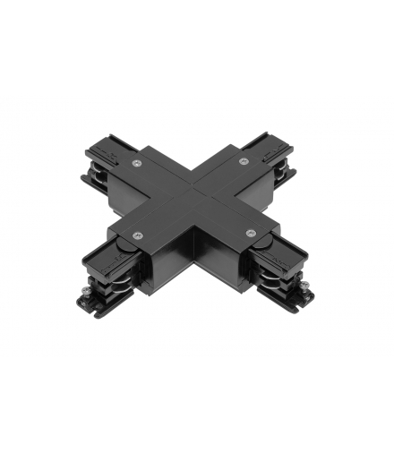 Łącznik X do szynoprzewodu 3-fazowego X-RAIL, 166x166mm, czarny