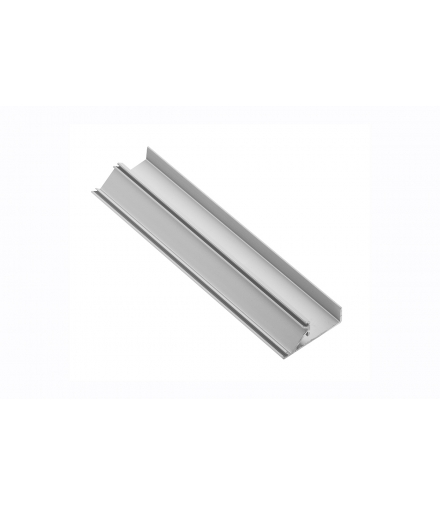 Profil aluminiowy LED cokołowy, nabijany GLAX silver PŁYTA 16mm 2m
