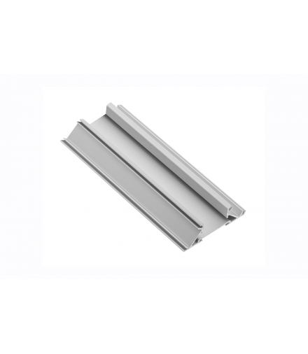 Profil aluminiowy LED przegrodowy, nabijany (do wypełnień obrzezem) GLAX silver PŁYTA 16mm 2