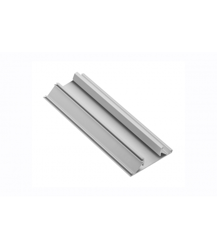 Profil aluminiowy LED przegrodowy, nabijany GLAX silver PŁYTA 16mm 2m