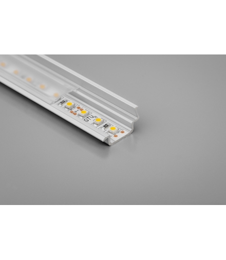 Profil aluminiowy LED wpuszczany kątowy GLAX silver 2 m