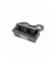Przedłużacz biurkowy SOFT 2x gniazdo z uziem, USB 2,1A, kabel zasilający z wtyczką,czarny,NOWY PANEL