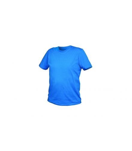 T-shirt bawełniany, niebieski, L