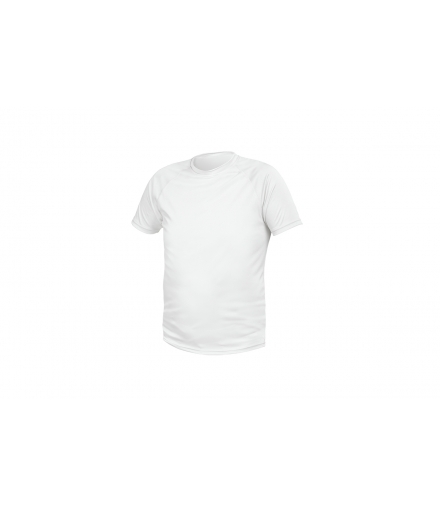 T-shirt poliestrowy, biały, 3XL