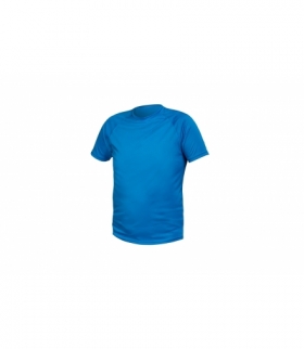 T-shirt poliestrowy, niebieski, S