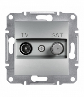 Asfora Gniazdo TV-SAT przelotowe (4dB) bez ramki aluminium Schneider EPH3400261