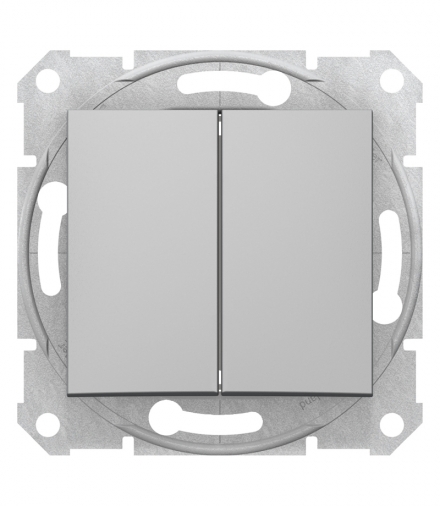Sedna Przycisk podwójny, aluminium Schneider SDN1100160