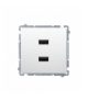 Ładowarka USB podwójna biały BMC2USB.01/11