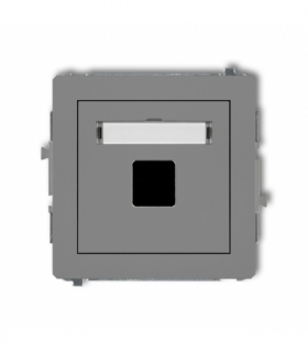 DECO Mechanizm gniazda multimedialnego pojedynczego bez modułu (standard Keystone) Karlik 27DGM-1P