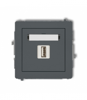 DECO Mechanizm gniazda pojedynczego USB A-A 2.0 Karlik 28DGUSB-1