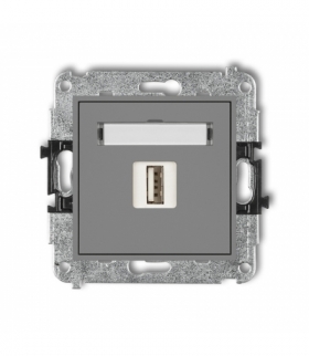 MINI Mechanizm gniazda pojedynczego USB A-A 2.0 Karlik 27MGUSB-1