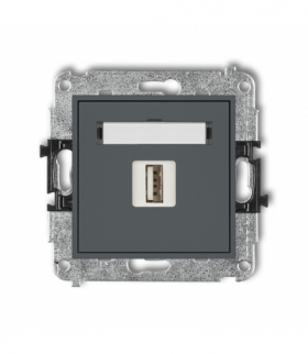MINI Mechanizm gniazda pojedynczego USB A-A 2.0 Karlik 28MGUSB-1