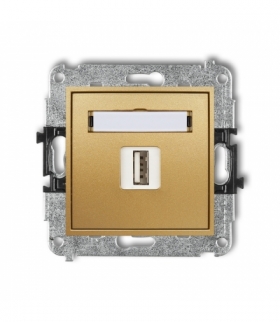 MINI Mechanizm gniazda pojedynczego USB A-A 2.0 Karlik 29MGUSB-1