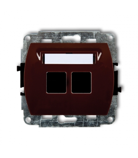 TREND Mechanizm gniazda multimedialnego podwójnego bez modułu (standard Keystone) Karlik 4GM-2P