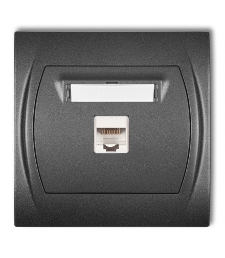 LOGO Gniazdo komputerowe pojedyncze 1xRJ45, kat. 5e, 8-stykowy Karlik 11LGK-1