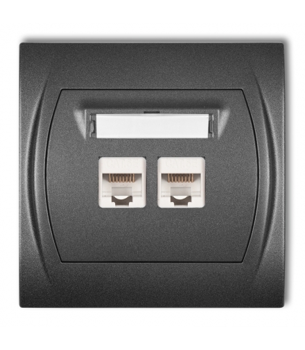LOGO Gniazdo komputerowe podwójne 1xRJ45, kat. 5e, 8-stykowy Karlik 11LGK-2