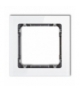 DECO Ramka uniwersalna pojedyncza - efekt szkła (ramka: biała, spód: grafitowy) Karlik 0-11-DRS-1