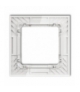 DECO Ramka uniwersalna pojedyncza transparentna DECO Art - efekt szkła (ramka: transparentna, spód: biały) Karlik 52-0-DRS-1