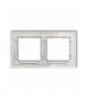 DECO Ramka uniwersalna podwójna transparentna DECO Art - efekt szkła (ramka: transparentna, spód: biały) Karlik 52-0-DRS-2