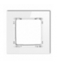 DECO Ramka uniwersalna pojedyncza - szkło (ramka: biała, spód: biały) Karlik 0-0-DRG-1