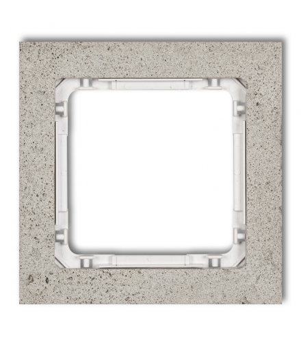 DECO Ramka uniwersalna pojedyncza - beton (ramka: jasnoszara, spód: biały) Karlik 27-0-DRB-1