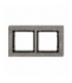 DECO Ramka uniwersalna podwójna - beton (ramka: ciemnoszary, spód: czarny) Karlik 28-12-DRB-2