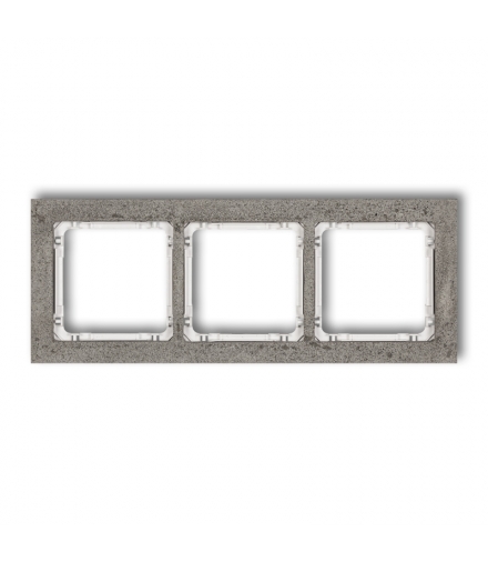 DECO Ramka uniwersalna potrójna - beton (ramka: ciemnoszary, spód: biały) Karlik 28-0-DRB-3