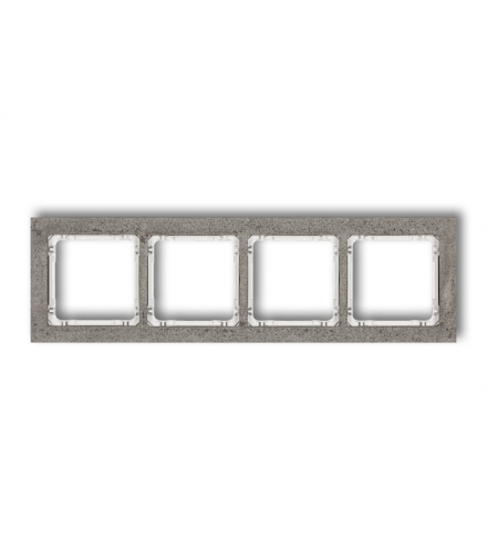 DECO Ramka uniwersalna poczwórna - beton (ramka: ciemnoszary, spód: biały) Karlik 28-0-DRB-4