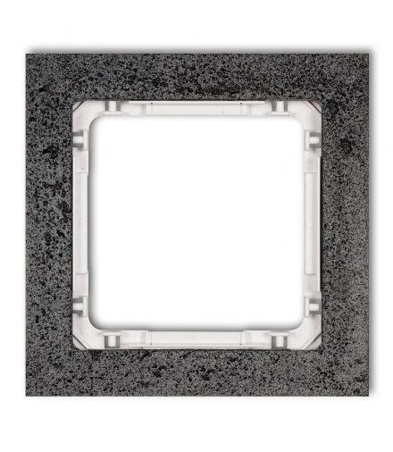 DECO Ramka uniwersalna pojedyncza - beton (ramka: antracytowa, spód: biały) Karlik 11-0-DRB-1