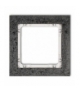 DECO Ramka uniwersalna pojedyncza - beton (ramka: antracytowa, spód: biały) Karlik 11-0-DRB-1
