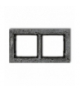 DECO Ramka uniwersalna podwójna - beton (ramka: antracytowa, spód: czarny) Karlik 11-12-DRB-2