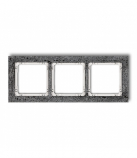 DECO Ramka uniwersalna potrójna - beton (ramka: antracytowa, spód: biały) Karlik 11-0-DRB-3