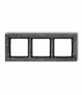 DECO Ramka uniwersalna potrójna - beton (ramka: antracytowa, spód: czarny) Karlik 11-12-DRB-3