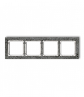 DECO Ramka uniwersalna poczwórna - beton (ramka: antracytowa, spód: biały) Karlik 11-0-DRB-4