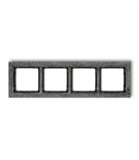 DECO Ramka uniwersalna poczwórna - beton (ramka: antracytowa, spód: czarny) Karlik 11-12-DRB-4