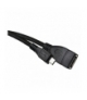 Kabel USB 2.0, gniazdo A - wtyk micro B, OTG, transmisja danych, 15 cm, czarny EMOS SM7053