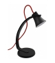 SKARA lampka biurkowa LED 3,2W czarna z czerwonym sznurem