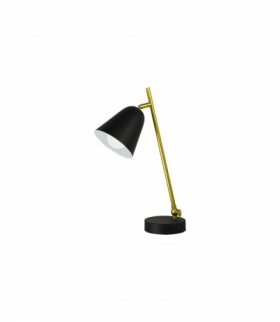 Lampka stołowa ALDER E14 1x25W czarny złoty biały Rabalux 5378