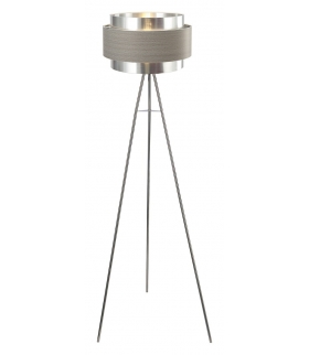 Lampa stojąca Basil E27 1x max.40W chrom satyna srebrny dąb Rabalux 5385