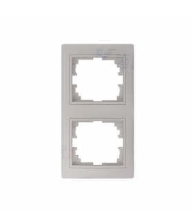 DOMO 01-1520-030 perłowy biały Ramka podwójna pionowa Kanlux 25003