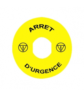 Harmony XB4 Etykieta do ESTOP "ARRET D'URGENCE" żółta, ZBY8130 Schneider Electric