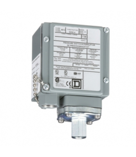OsiSense XM Elektromechaniczny czujnik ciśnieniowy 9012G regulacja między dwoma progami 1.5 do 75 psig, 9012GAW4 Schneider Elect