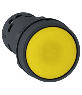 Harmony XB7 Przycisk płaski żółty z samoczynnym powrotem bez oznaczenia, XB7NA81 Schneider Electric