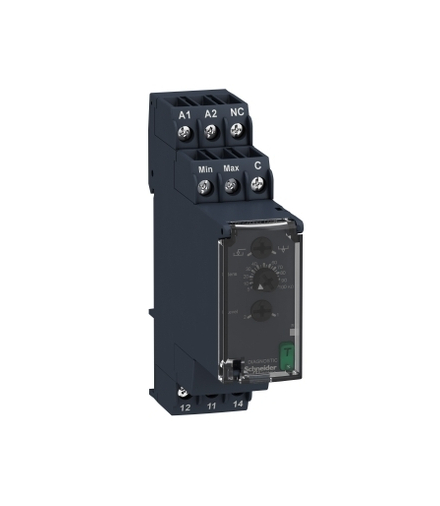 Zelio Control Przekaźnik kontroli poziomu, 5/100 KΩ, styk 1C/O 8A, RM22LG11MR Schneider Electric