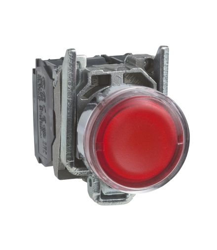 Harmony XB4 Przycisk płaski czerwony LED 24V, XB4BW34B5 Schneider Electric