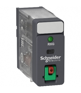 Zelio Relay Przekaźnik interfejsowy z przyciskiem test i LED 1C/O 10A, 24V AC, RXG12B7 Schneider Electric