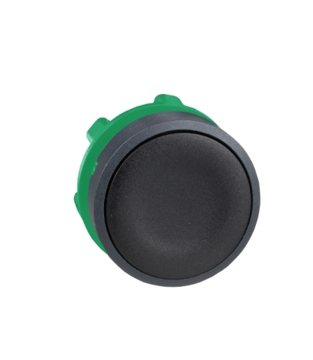 Harmony XB5 Główka przycisku płaskiego plastikowego z samopowrotem, czarna bez oznaczenia, ZB5AA2 Schneider Electric