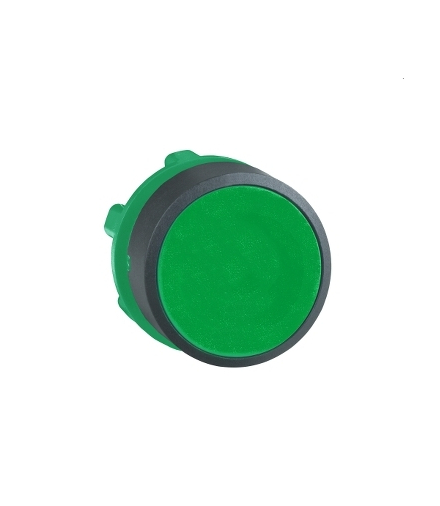 Harmony XB5 Główka przycisku płaskiego plastikowego, zielona bez oznaczenia, ZB5AA3 Schneider Electric